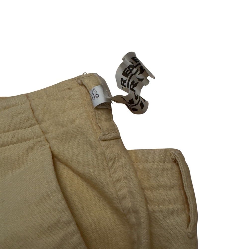 Cubavera Linen Blend Cargo Shorts Light Yellow Men’s 42 Below Knee Tie Hem EUC - Picture 6 of 11